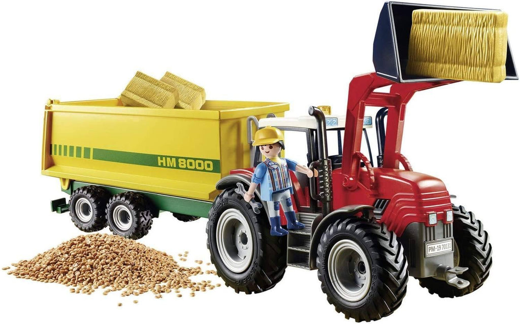 Playmobil 70131 Tractor with Feed Trailer Playset - TOYBOX Toy Shop