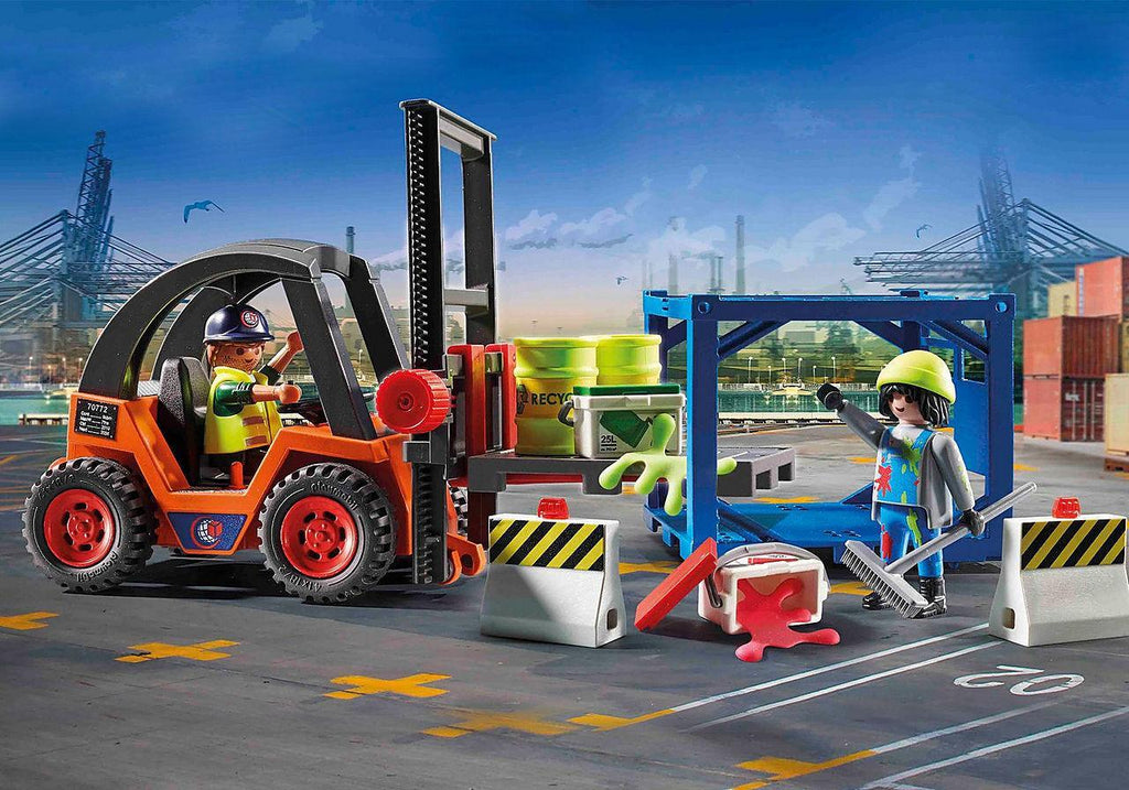 PLAYMOBIL 70772 Forklift with Freight - TOYBOX Toy Shop