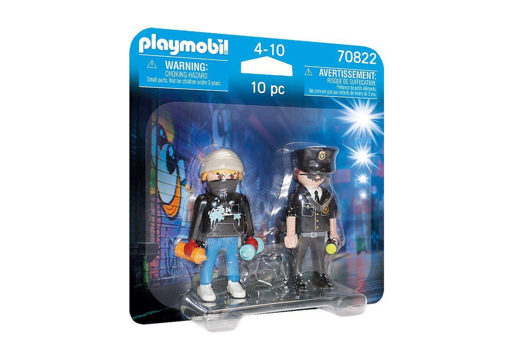 PLAYMOBIL 70822 - DuoPack Policeman and Street Artist - TOYBOX Toy Shop