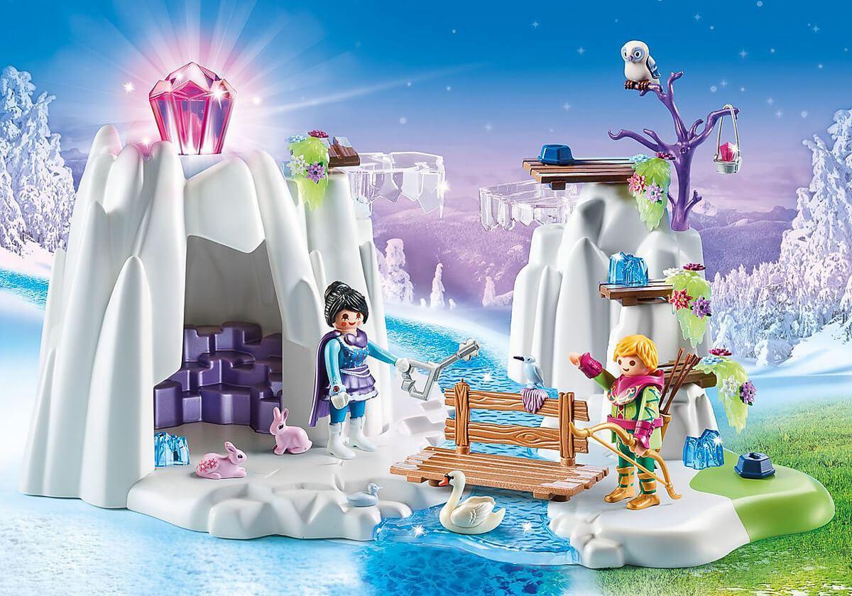 PLAYMOBIL Crystal Gate To The Winter World Playset With Light-Up Portal & Jewel Key Bracelet