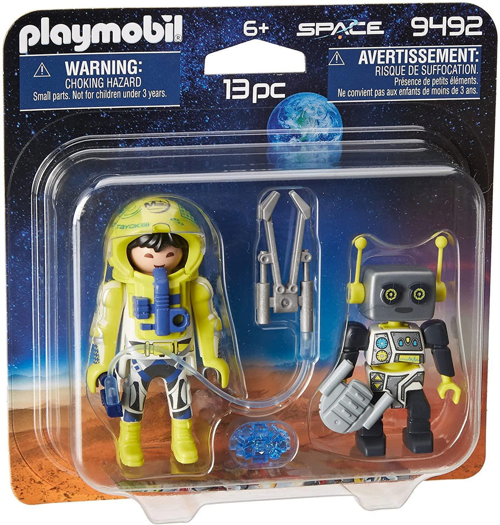 PLAYMOBIL 9492 SPACE - Astronaut and Robot Duo Pack - TOYBOX Toy Shop
