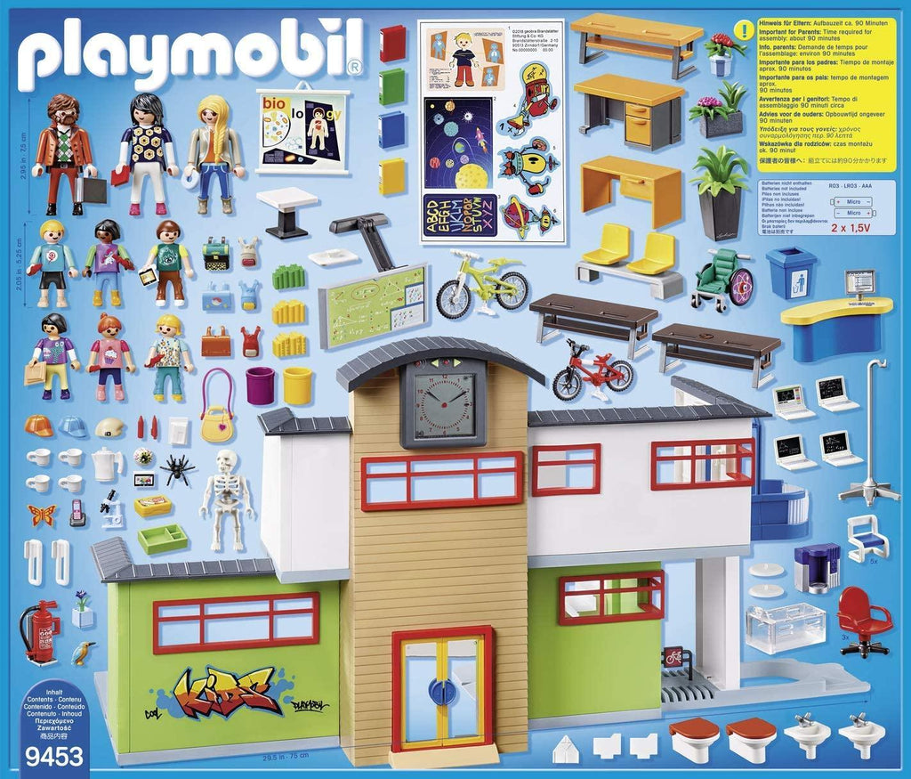 Playmobil City Life 9453 Furnished School Building Playset - TOYBOX Toy Shop