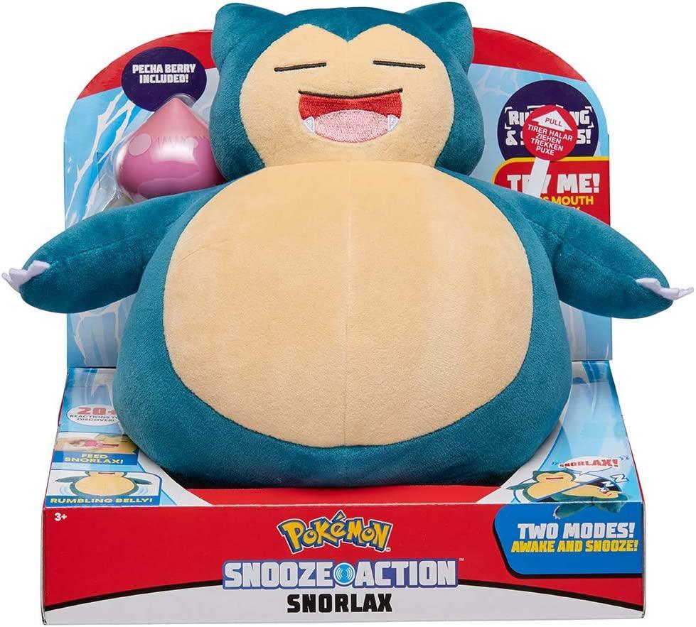 Pokémon Snooze Action Snorlax Plush 10-Inch Plush Toy - TOYBOX Toy Shop