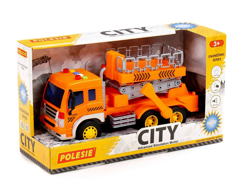 Polesie City Scissor Lift Truck – Friction-powered
