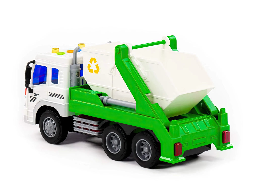 Polesie City Waste Skip Truck – Friction Powered