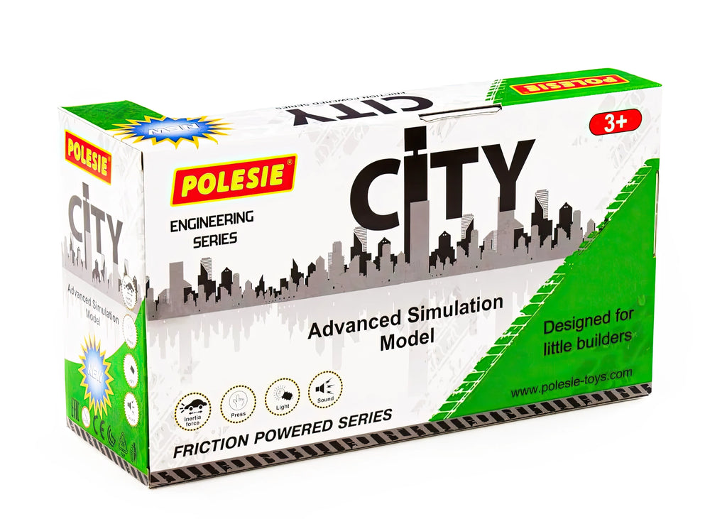 Polesie City Waste Skip Truck – Friction Powered