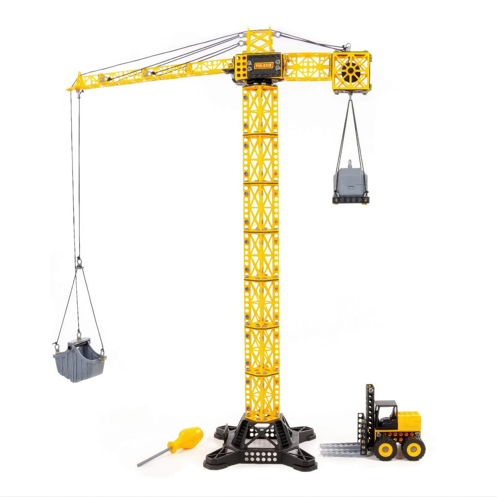 Mega Tower Crane Construction Set with Forklift