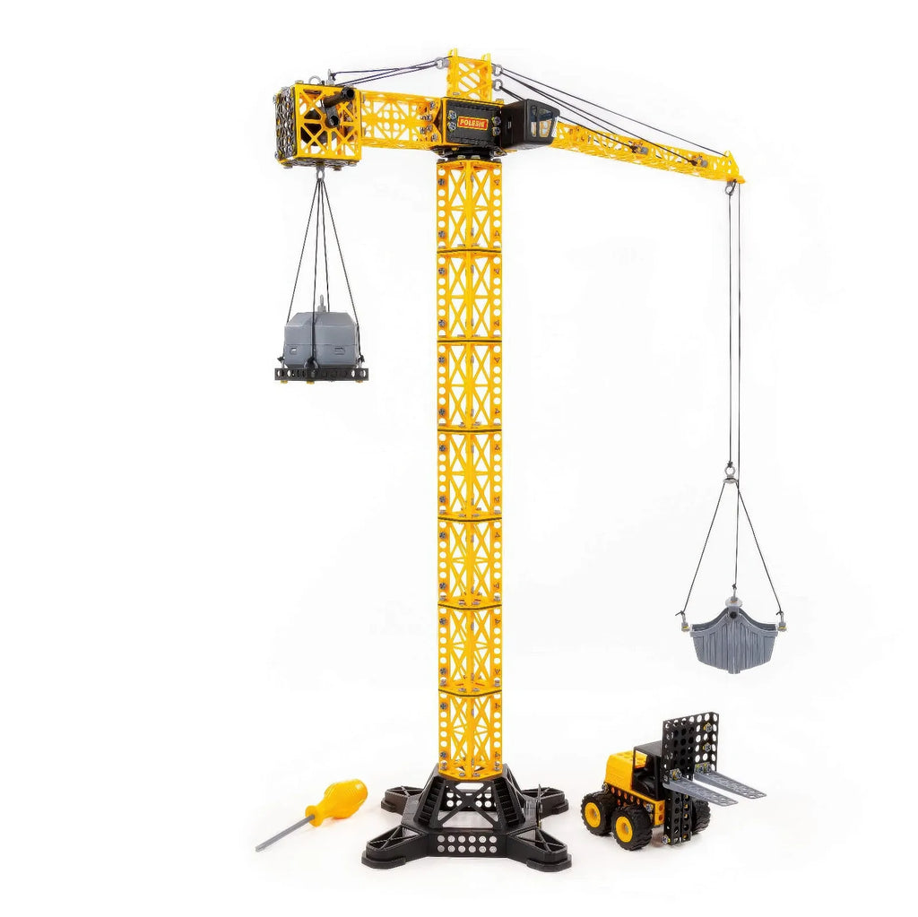 Mega Tower Crane Construction Set with Forklift