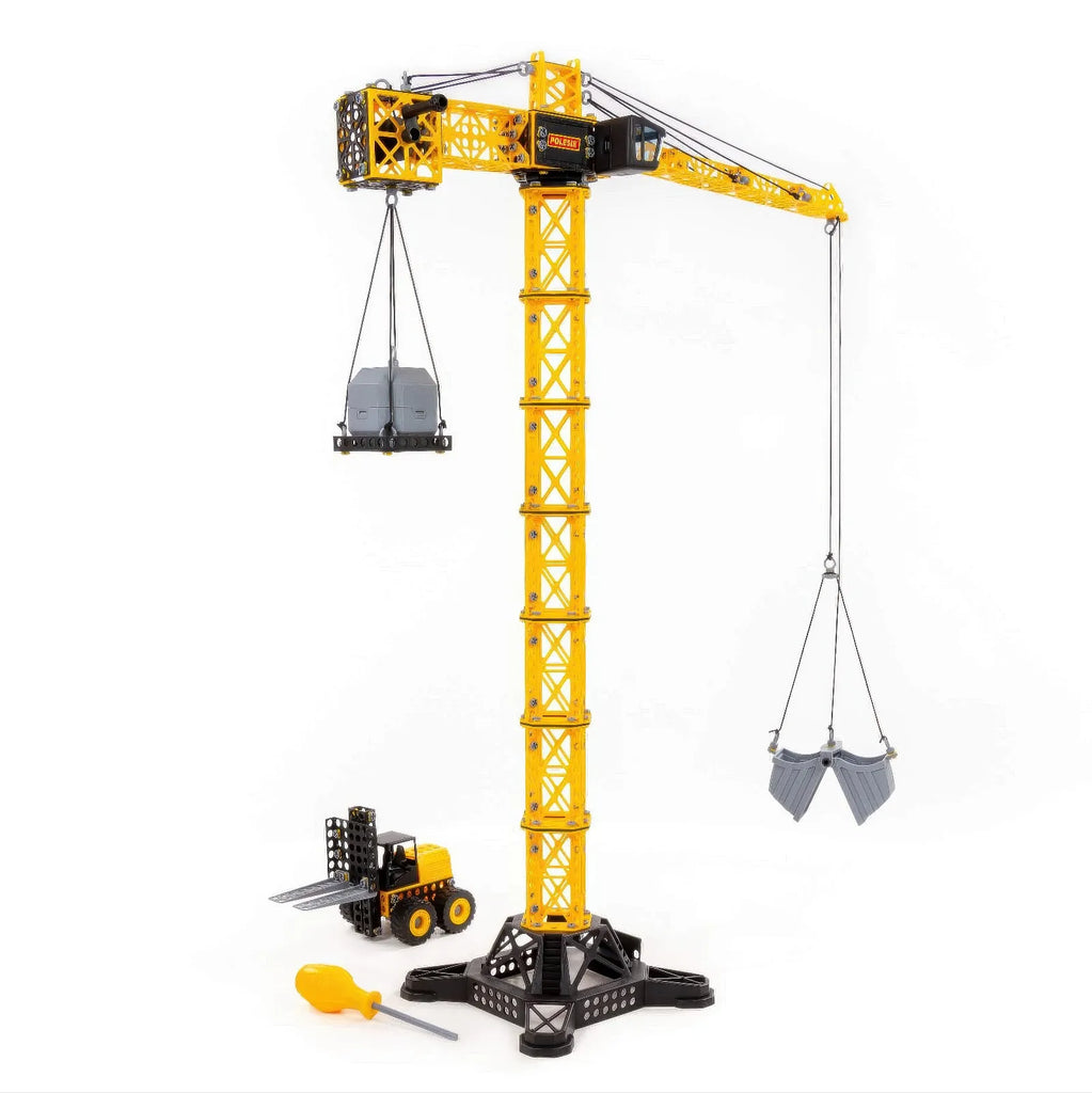 Mega Tower Crane Construction Set with Forklift
