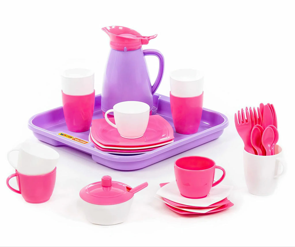 Girls Pretend Play Coffee Set 34 Pcs