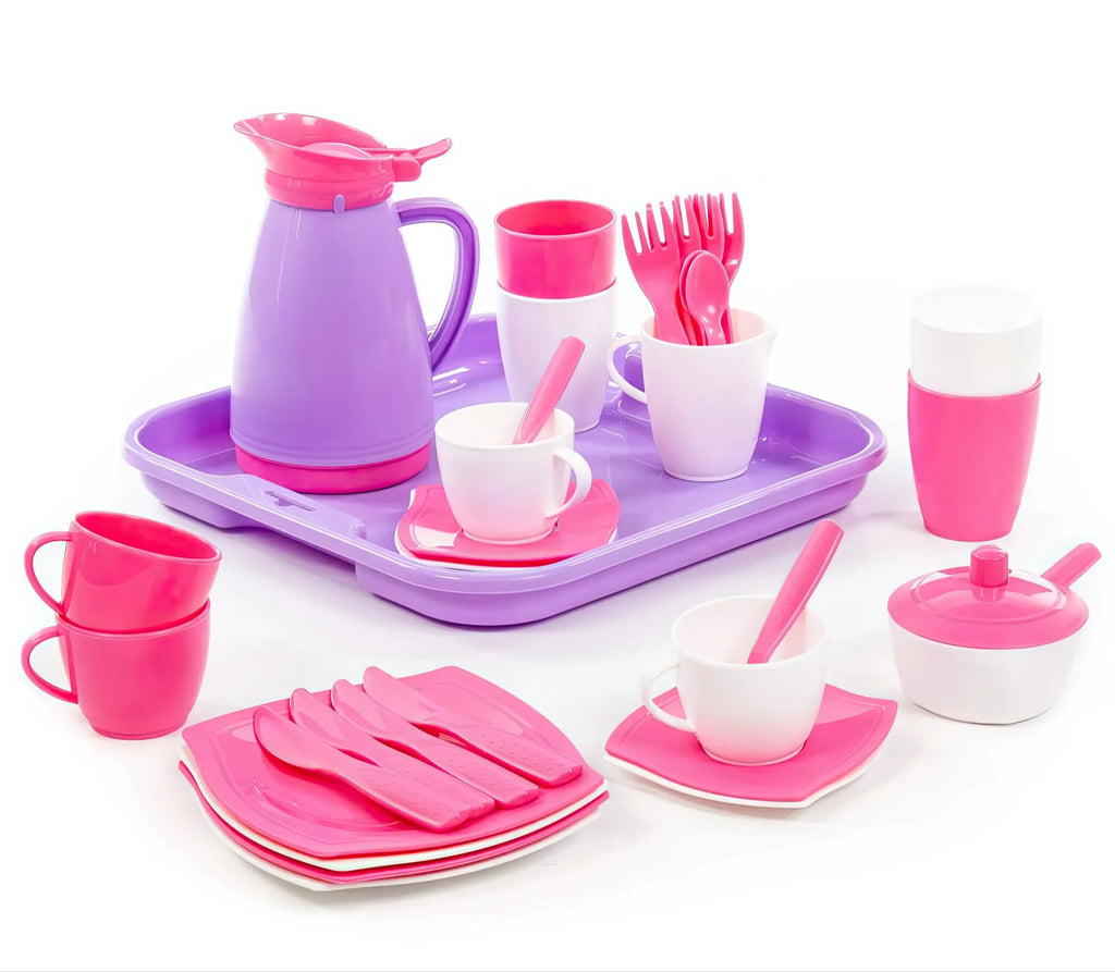 Girls Pretend Play Coffee Set 34 Pcs