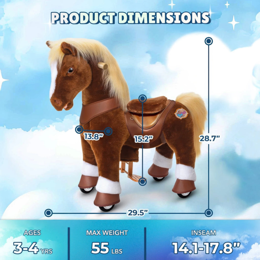 Ponycycle Advanced Model Y Ride-on For Kids - Brown