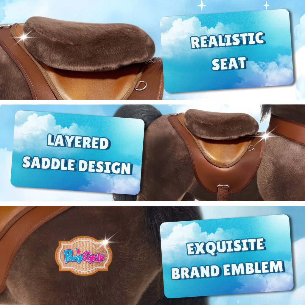 Ponycycle Advanced Model Y Ride-on For Kids - Chocolate Brown