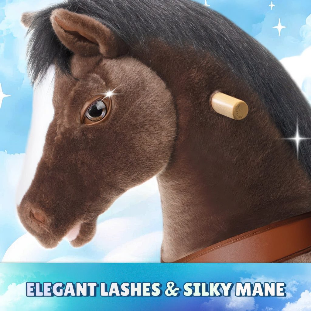 Ponycycle Advanced Model Y Ride-on For Kids - Chocolate Brown