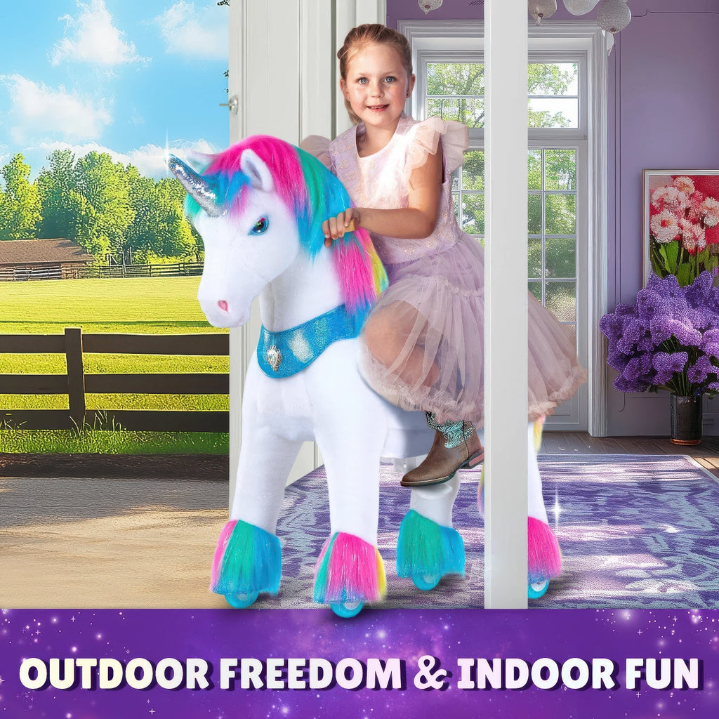 Ponycycle Advanced Model Y Ride-on For Kids - Rainbow