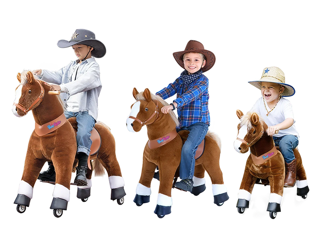 PonyCycle Mechanically Walking Ride-On Brown Horse - Ages 4-8 Years - TOYBOX Toy Shop