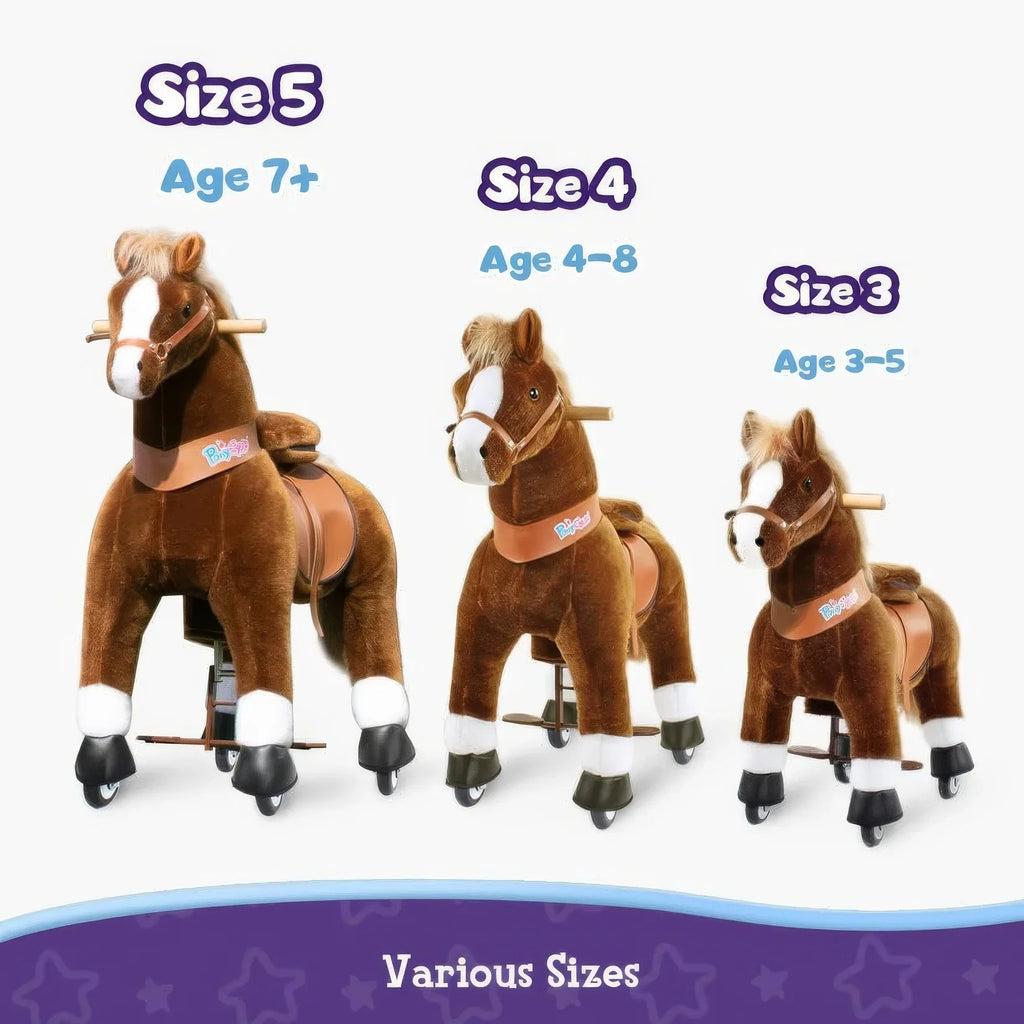 PonyCycle Mechanically Walking Ride-On Brown Horse - Ages 4-8 Years - TOYBOX Toy Shop