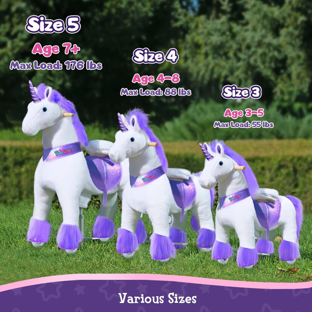 PonyCycle Mechanically Walking Ride-On Purple Unicorn - TOYBOX Toy Shop