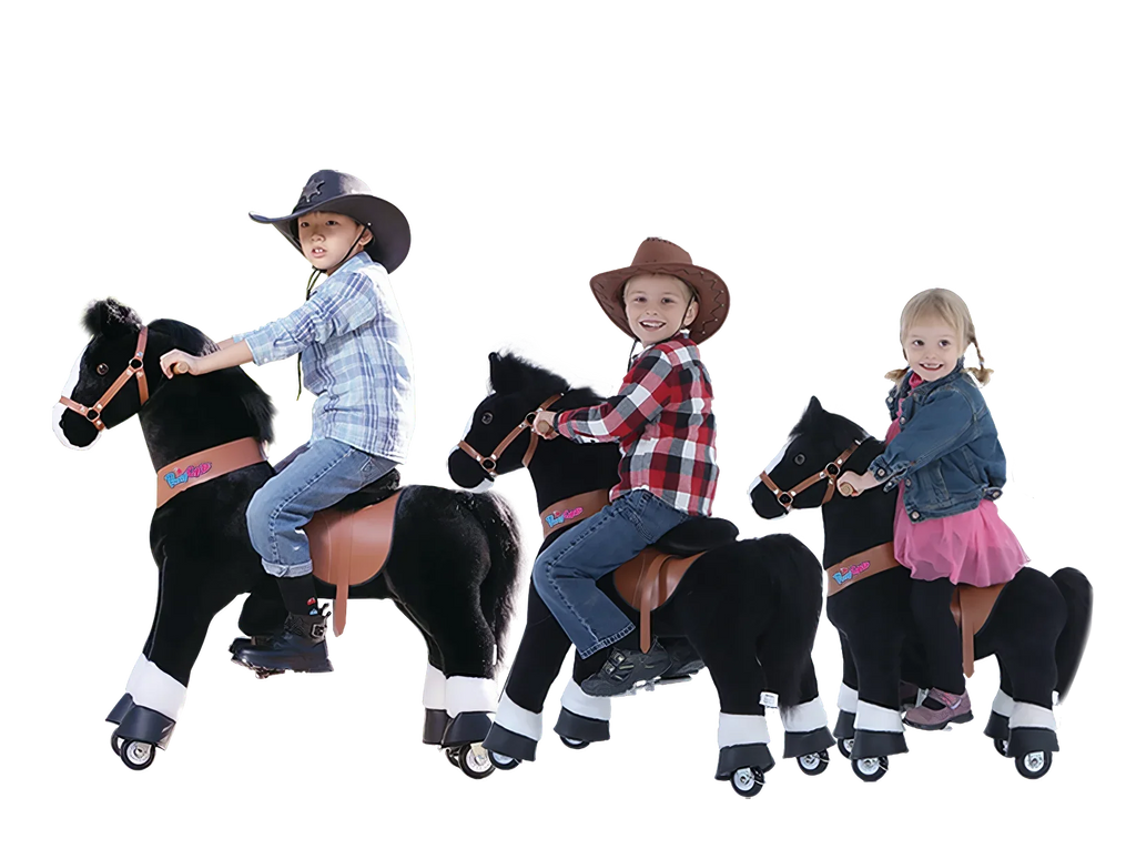 PonyCycle Mechanically Walking Ride-On Black Horse - Ages 4-8 - TOYBOX Toy Shop