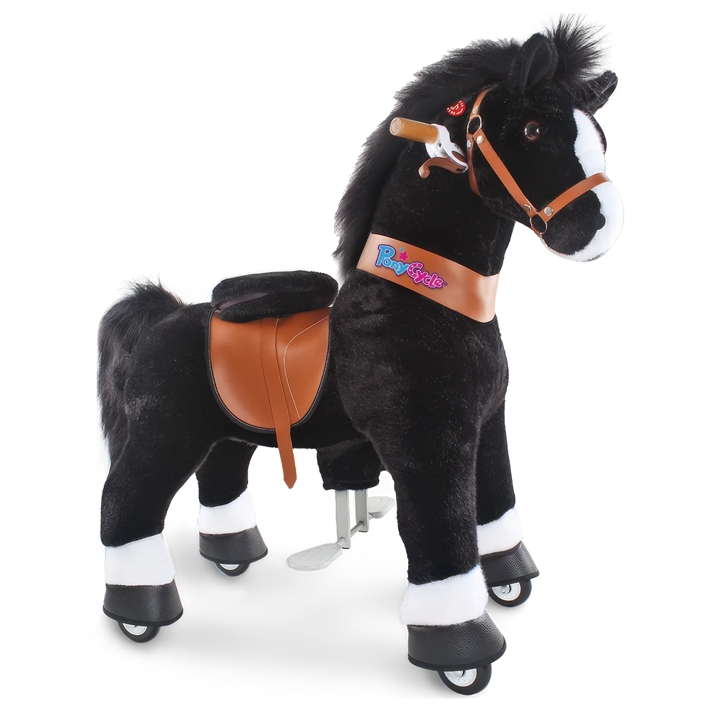 PonyCycle Mechanically Walking Ride-On Black Horse - Age 7+ - TOYBOX Toy Shop