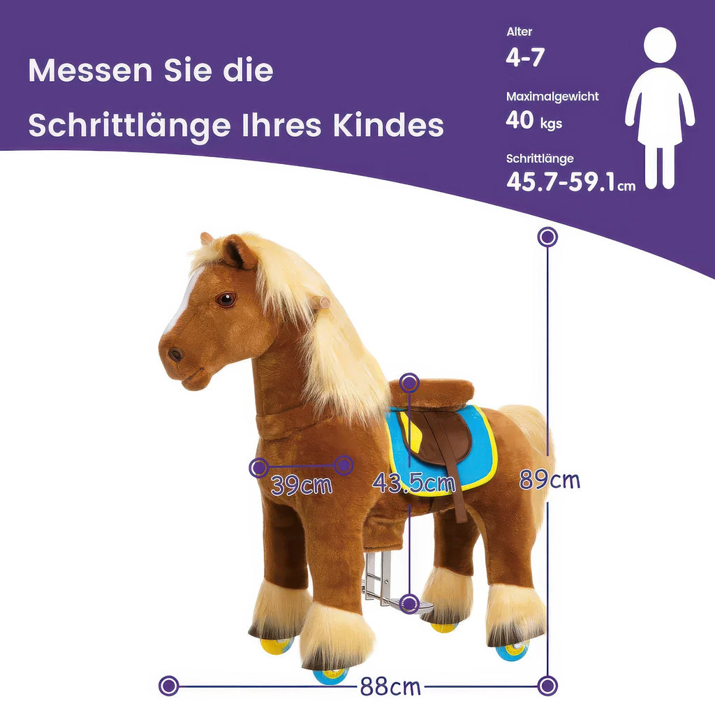 Ponycycle Mechanically Walking Ride-on Premium Model X - Brown