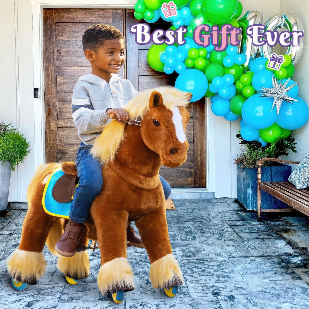 Ponycycle Mechanically Walking Ride-on Premium Model X - Brown