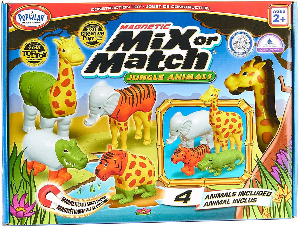 POPULAR PLAYTHINGS Mix or Match Animals, Magnetic Toy Play Set, Jungle - TOYBOX Toy Shop