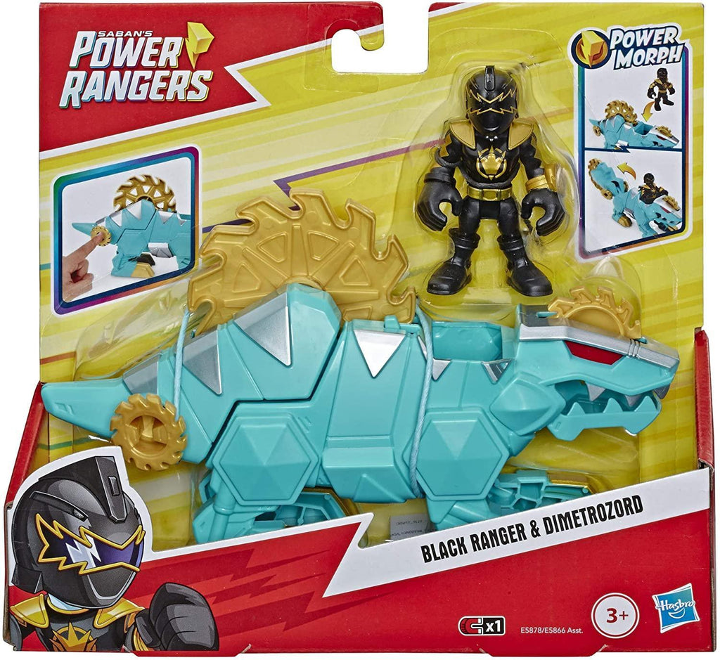 Power Rangers Playskool Heroes Black Ranger and Dimetrozord 2-Pack - TOYBOX Toy Shop
