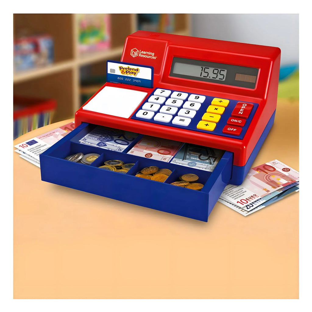 Pretend & Play® Calculator Cash Register with Euro Currency - TOYBOX Toy Shop