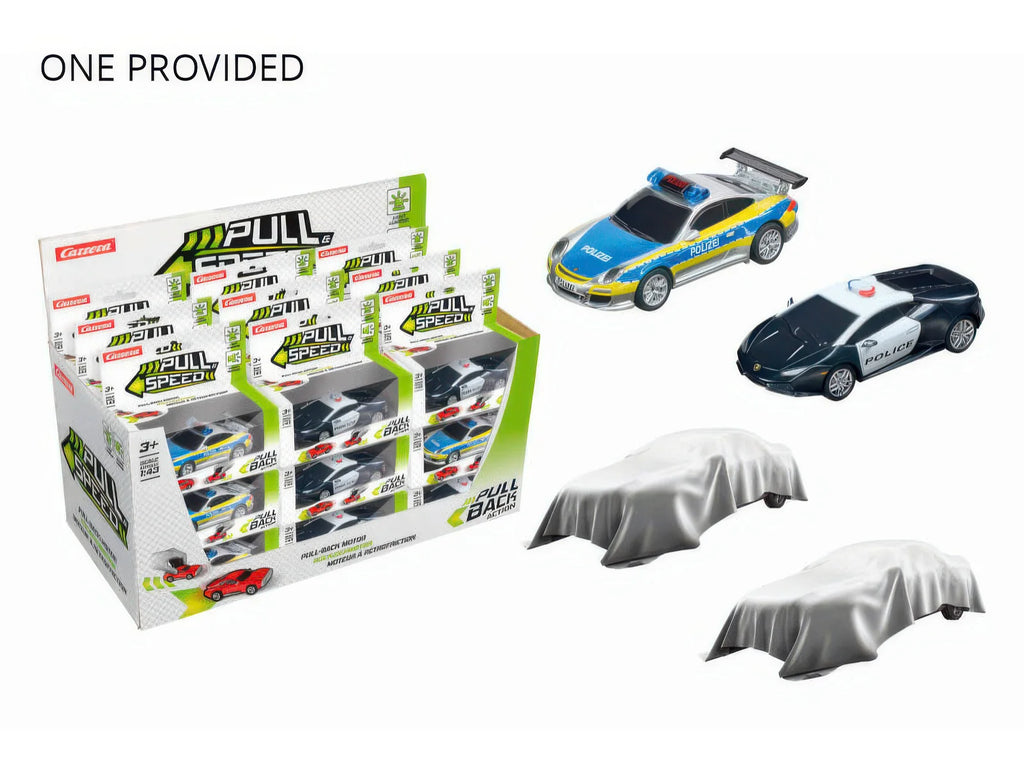 Pull & Speed Police Car With Light And Sound - Assortment - TOYBOX Toy Shop