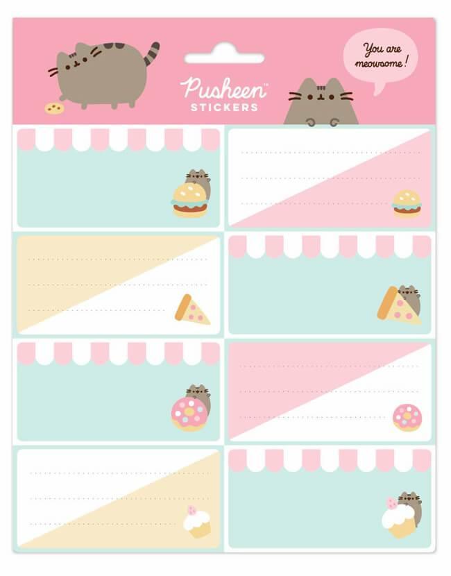 Pusheen ELE0279 Self-Adhesive Labels, Pusheen Foodie Collection - TOYBOX Toy Shop