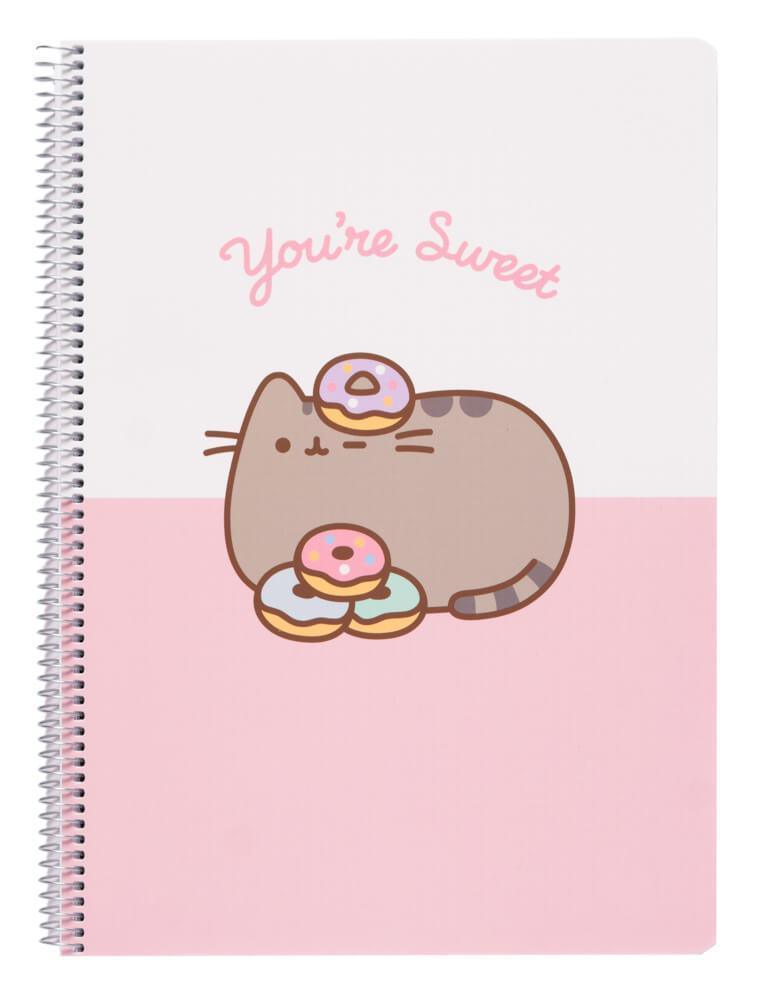 Pusheen Spiral Notebook A4, Pusheen Rose Collection - TOYBOX Toy Shop Cyprus