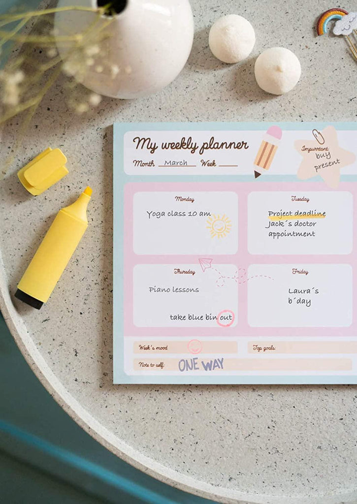 Pusheen Weekly Planner A4 Foodie Blue - TOYBOX Toy Shop