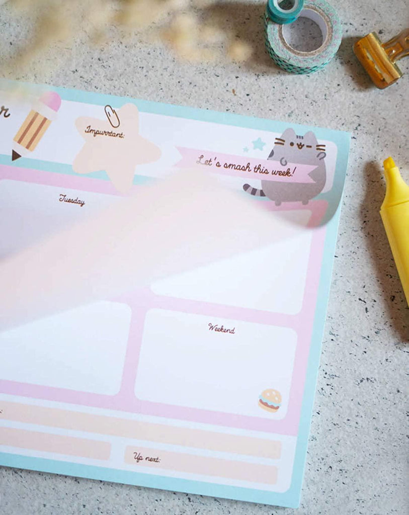 Pusheen Weekly Planner A4 Foodie Blue - TOYBOX Toy Shop