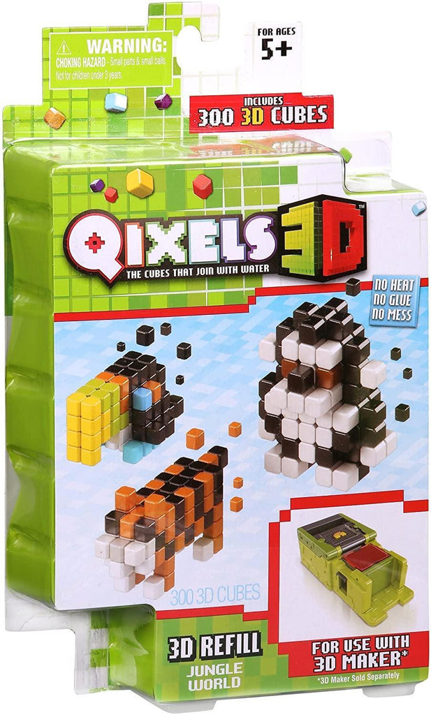 Qixels 3D Cubes Refill Pack - Jungle World - TOYBOX Toy Shop