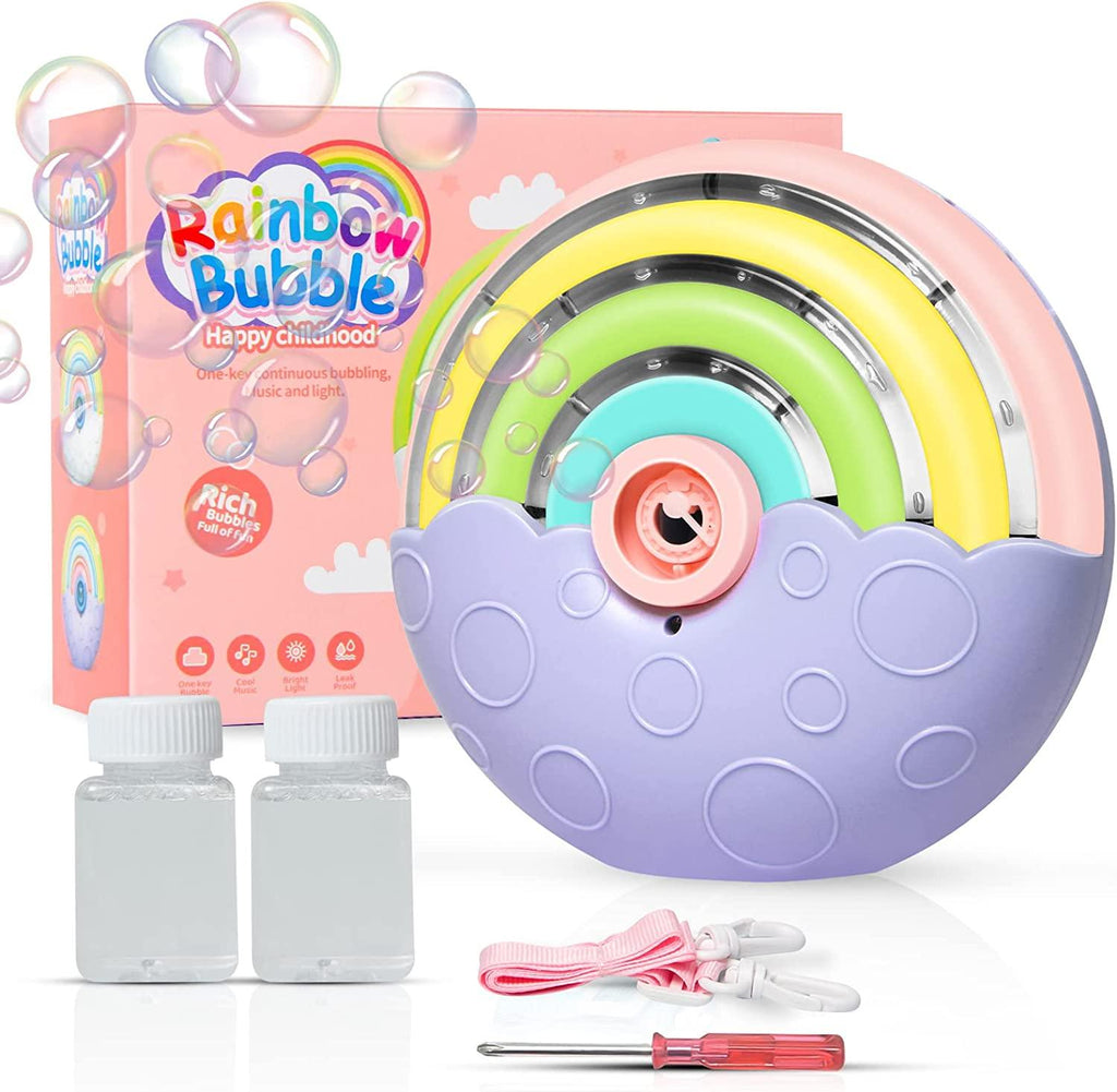 Rainbow Bubble Machine With Lights and Sounds - TOYBOX Toy Shop