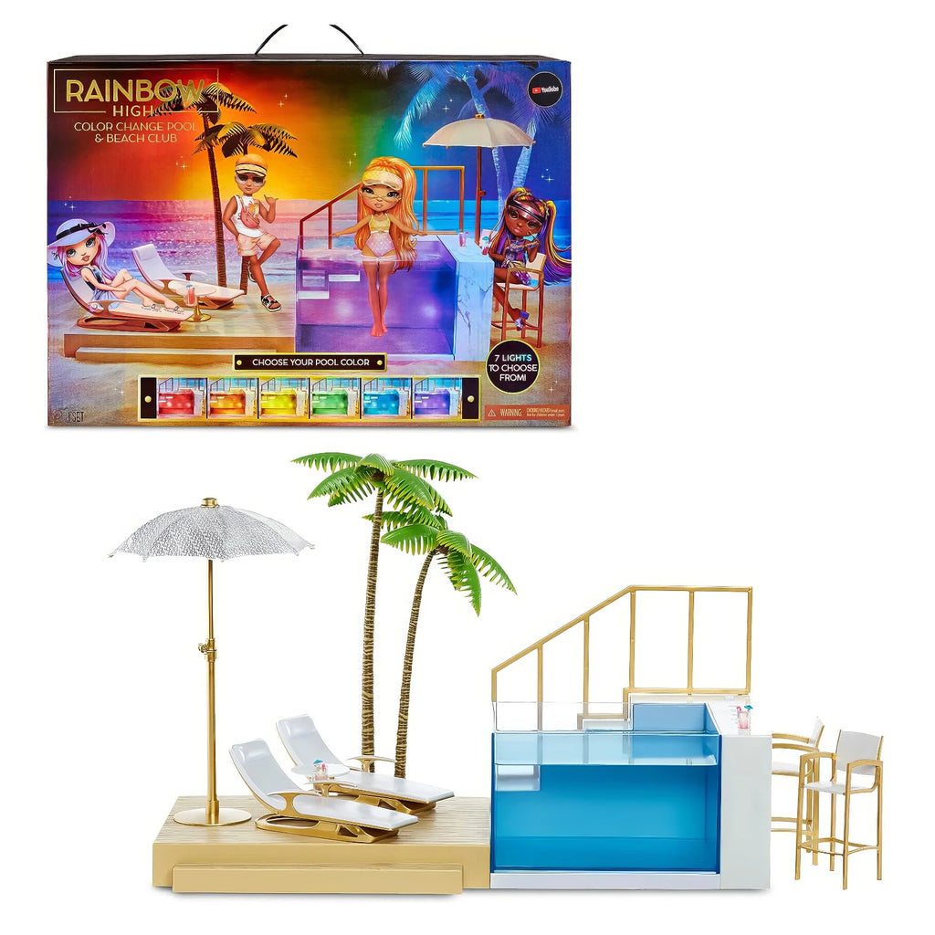 Rainbow High Color Change Pool & Beach Club Playset - TOYBOX Toy Shop