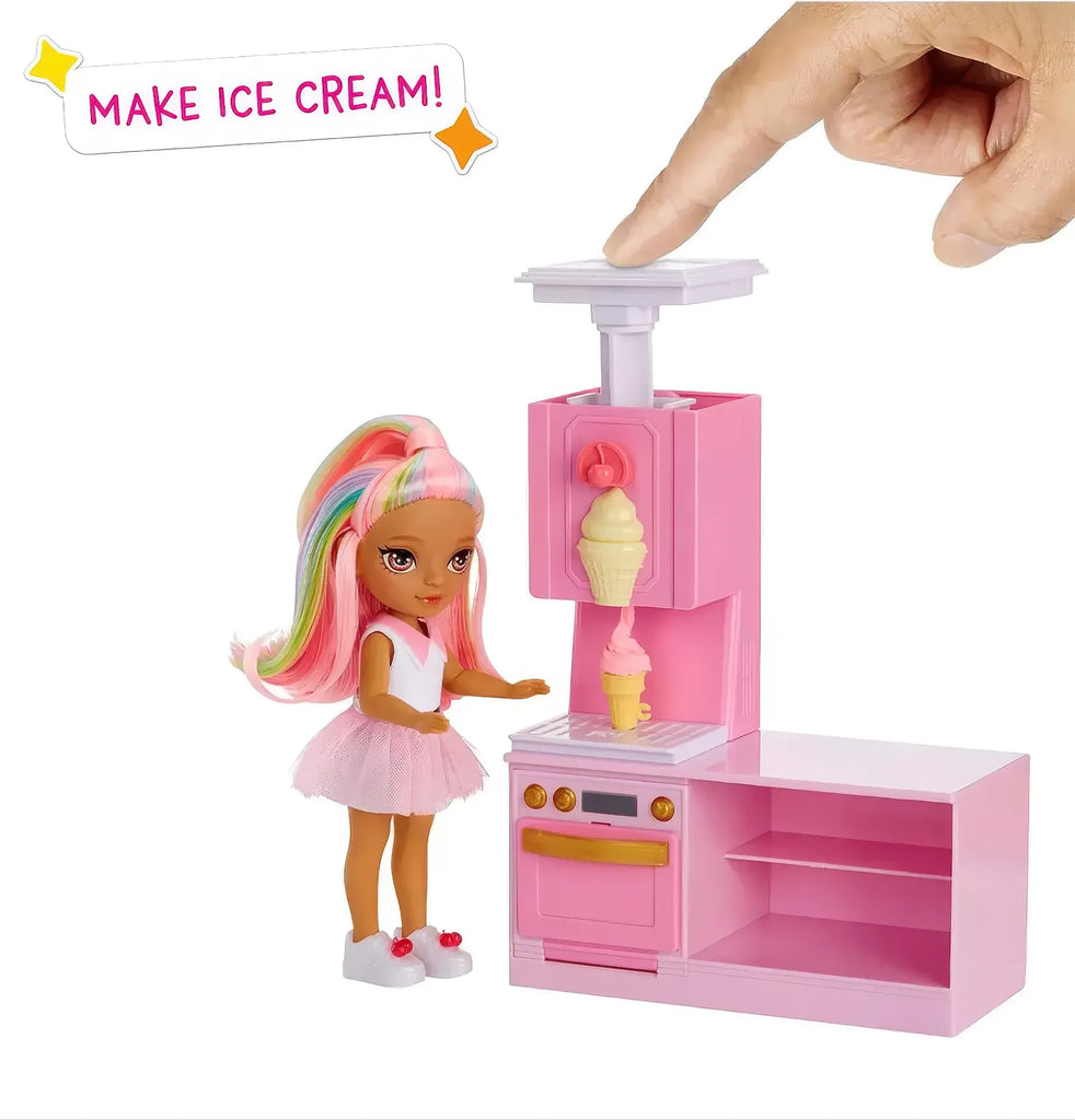 Rainbow High Dessert Shop with Littles Doll Kandy Playset