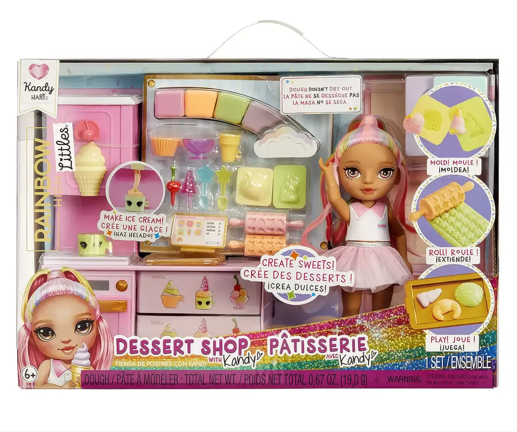Rainbow High Dessert Shop with Littles Doll Kandy Playset