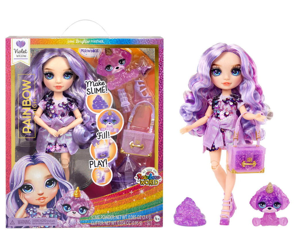 Rainbow High Violet (purple) with Slime Kit & Pet