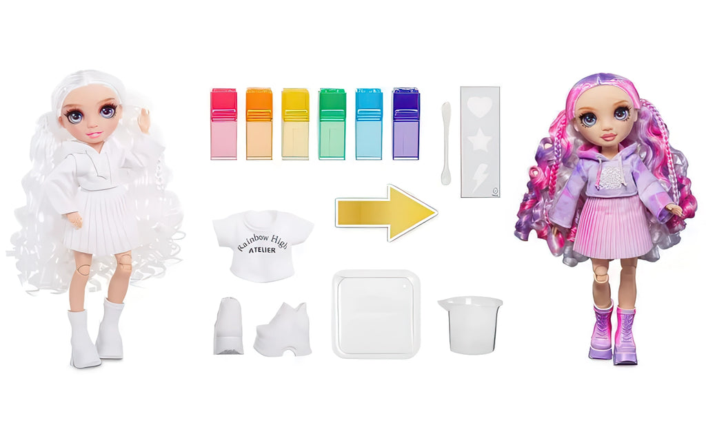 Rainbow High Watercolour & Create Fashion DIY Doll - Purple Eyes - TOYBOX Toy Shop