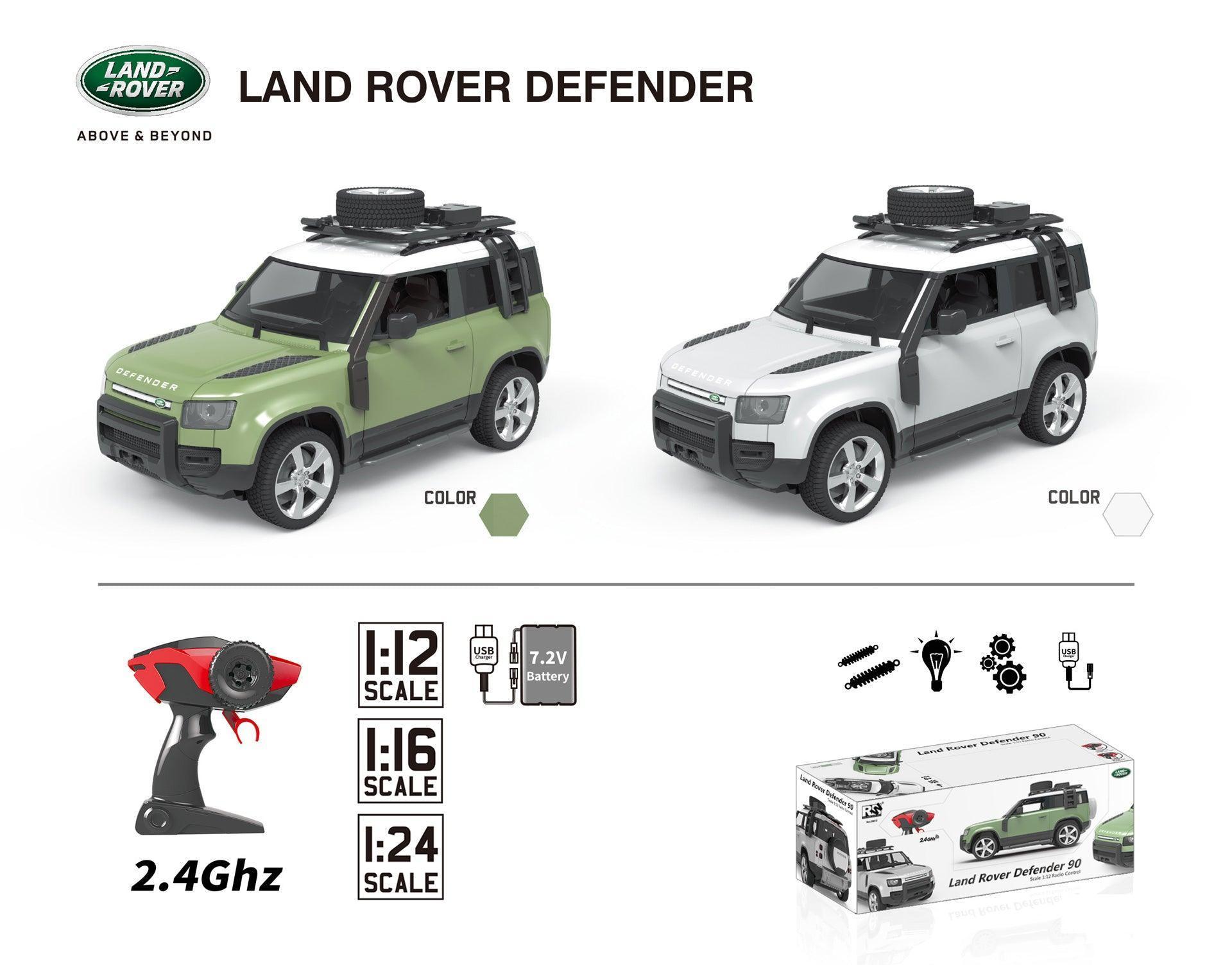 Range Rover Rc RANGE ROVER Defender RC Car with Front Lights 1:24 Scale - Green | Buy ...