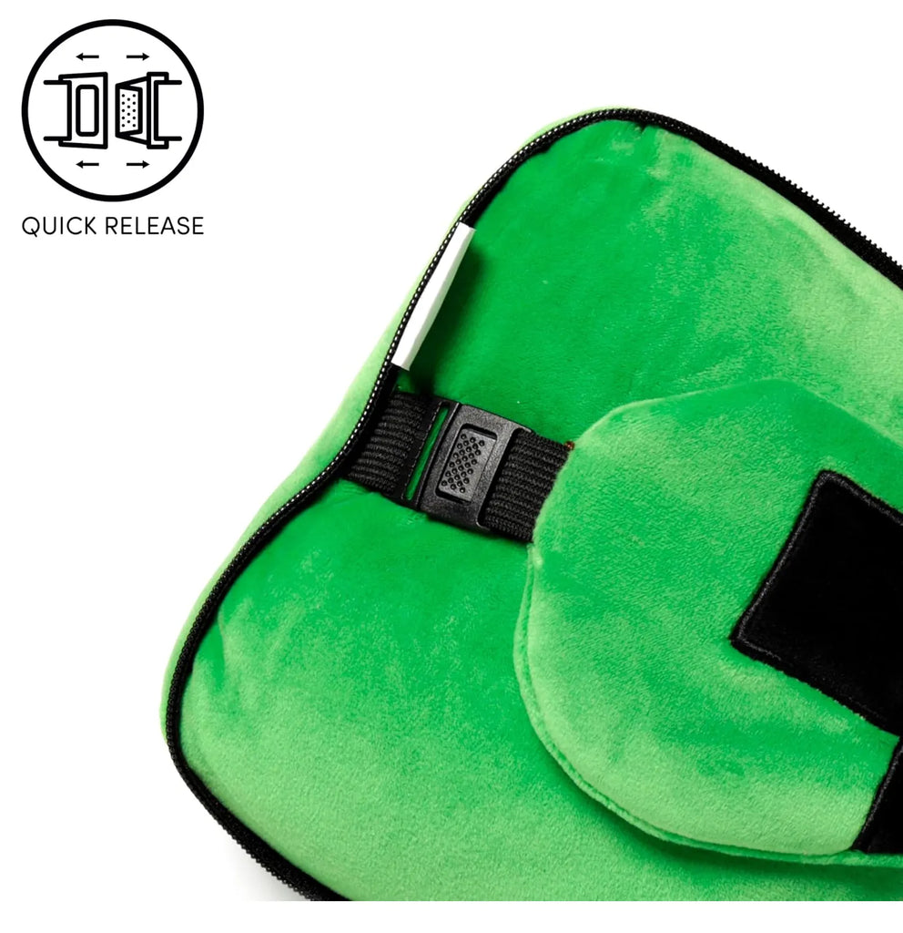 Relaxeazzz Minecraft Creeper Travel Pillow Eye Mask