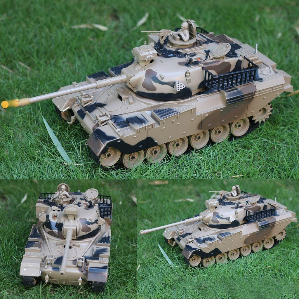 Remote Control Military Tank 1:18 Scale Replica for Shooting BB Bullets - TOYBOX
