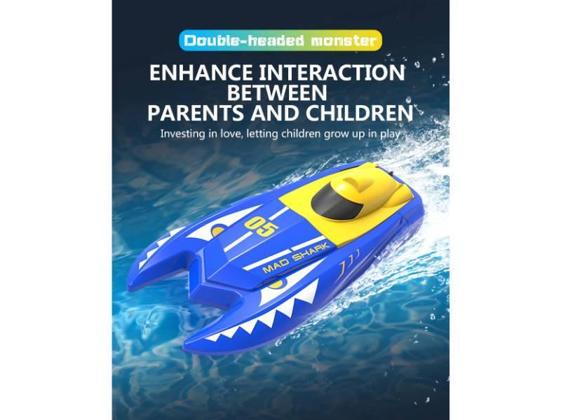 Remote Controlled RC Mini Speed Boat - Blue/Yellow - TOYBOX Toy Shop