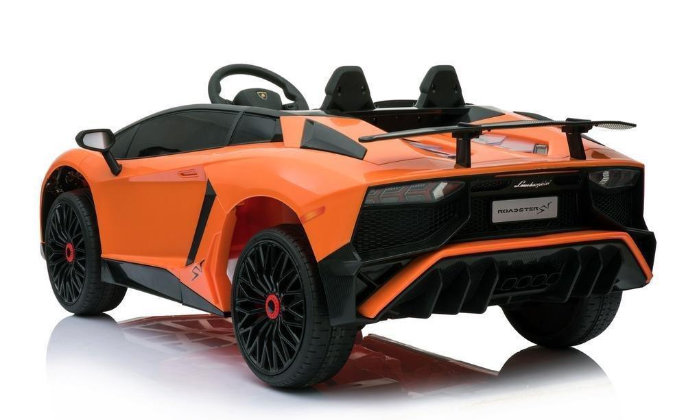 RICCO 12V 7A Lamborghini Aventador SV Licensed Battery Powered Kids Electric Ride On Toy Car BDM0913 ORANGE - TOYBOX Toy Shop