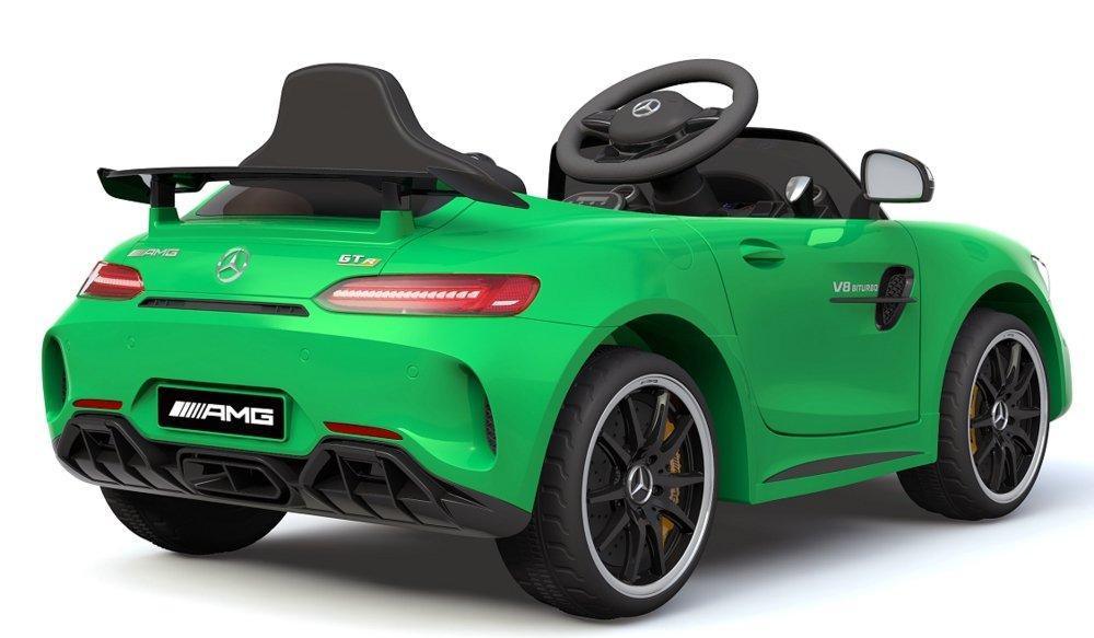 RICCO 6V 4.5A Two Motors Mercedes Benz GTR AMG Licenced Battery Powered Kids Electric Ride-On Toy Car, Green - TOYBOX