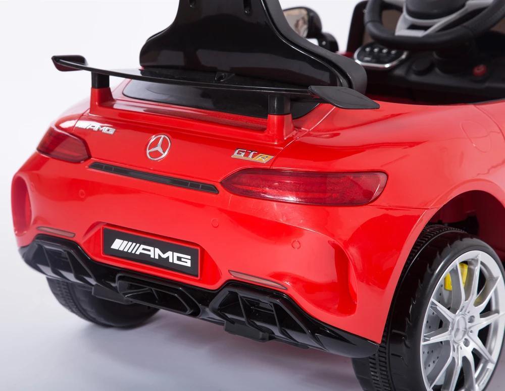 RICCO 6V 4.5A Two Motors Mercedes Benz GTR AMG Licenced Battery Powered Kids Electric Ride On Toy Car, Red - TOYBOX Toy Shop