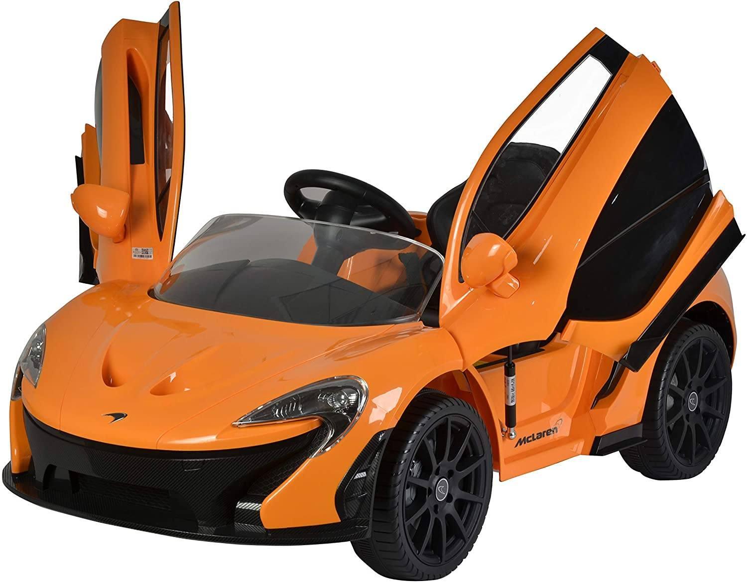 RICCO Mclaren P1 12V Battery Powered Kids Electric Ride-on Toy Car Orange Ride-on Toys