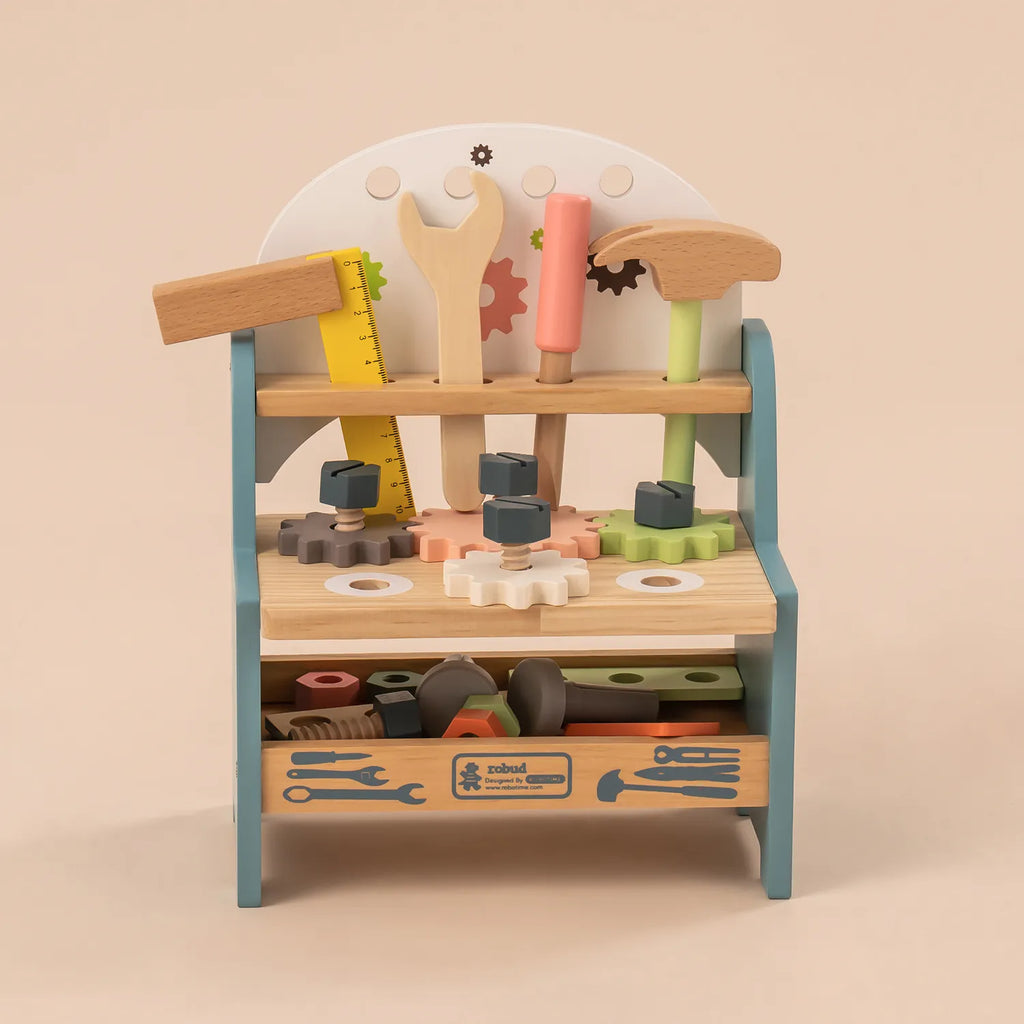 ROBUD Mini Wooden Play Tool Workbench Set - TOYBOX Toy Shop